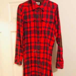 Red flannel dress